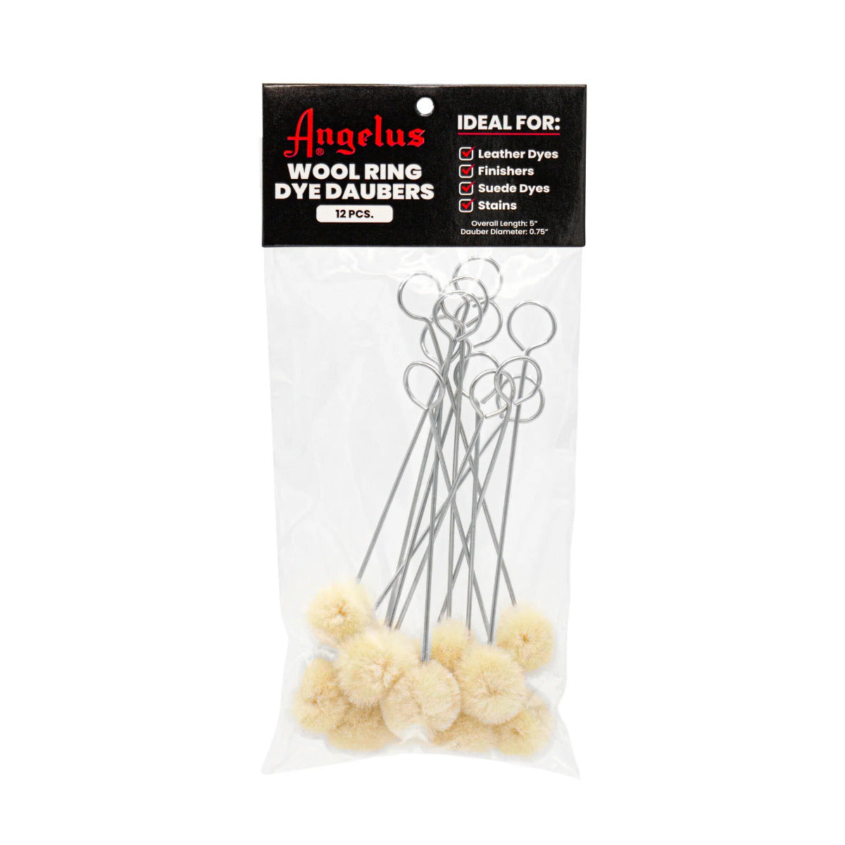 Angelus Wool Ring Dye Dauber -applikaattori, 12 kpl