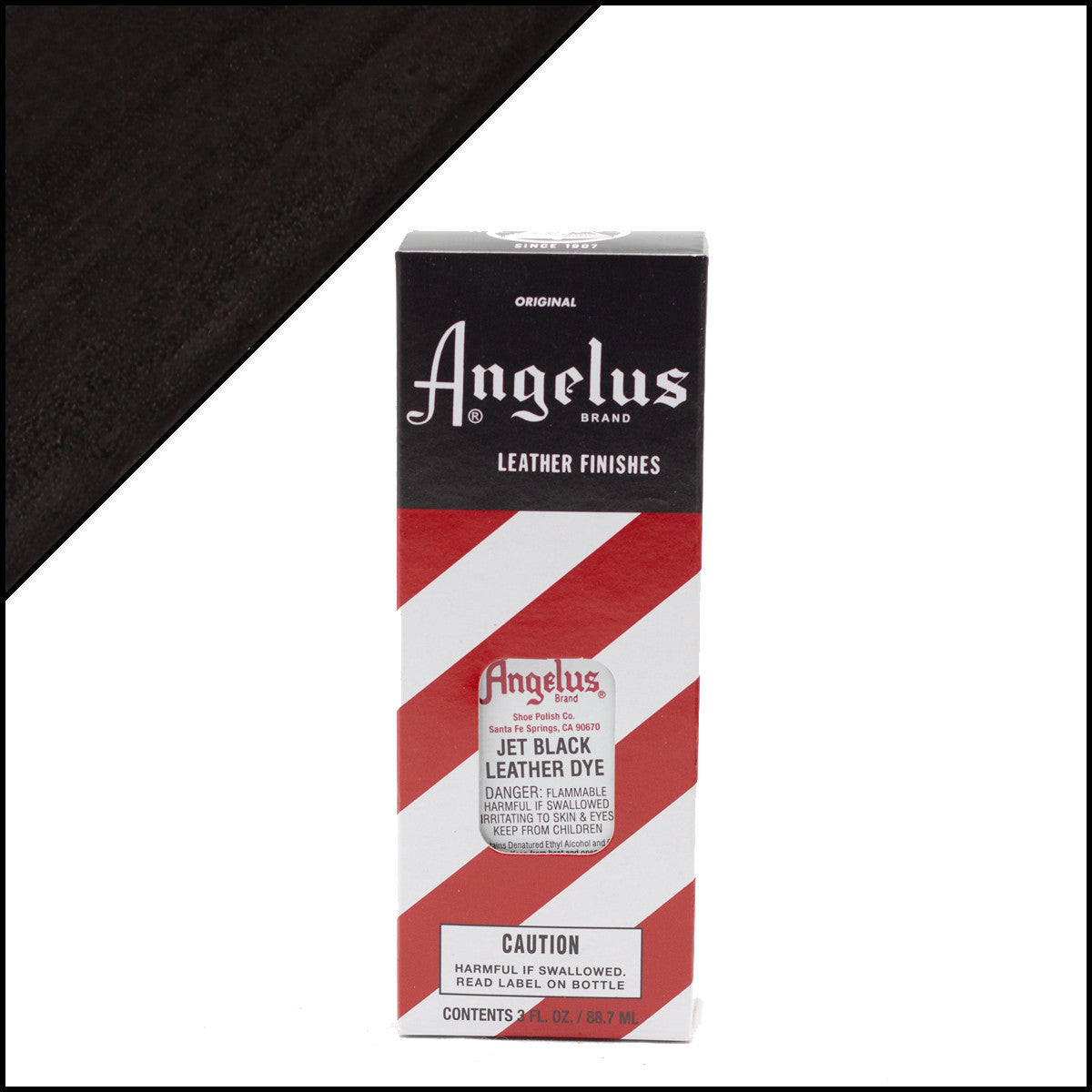 Angelus Leather Dye Jet Black -nahkaväri, 3 oz