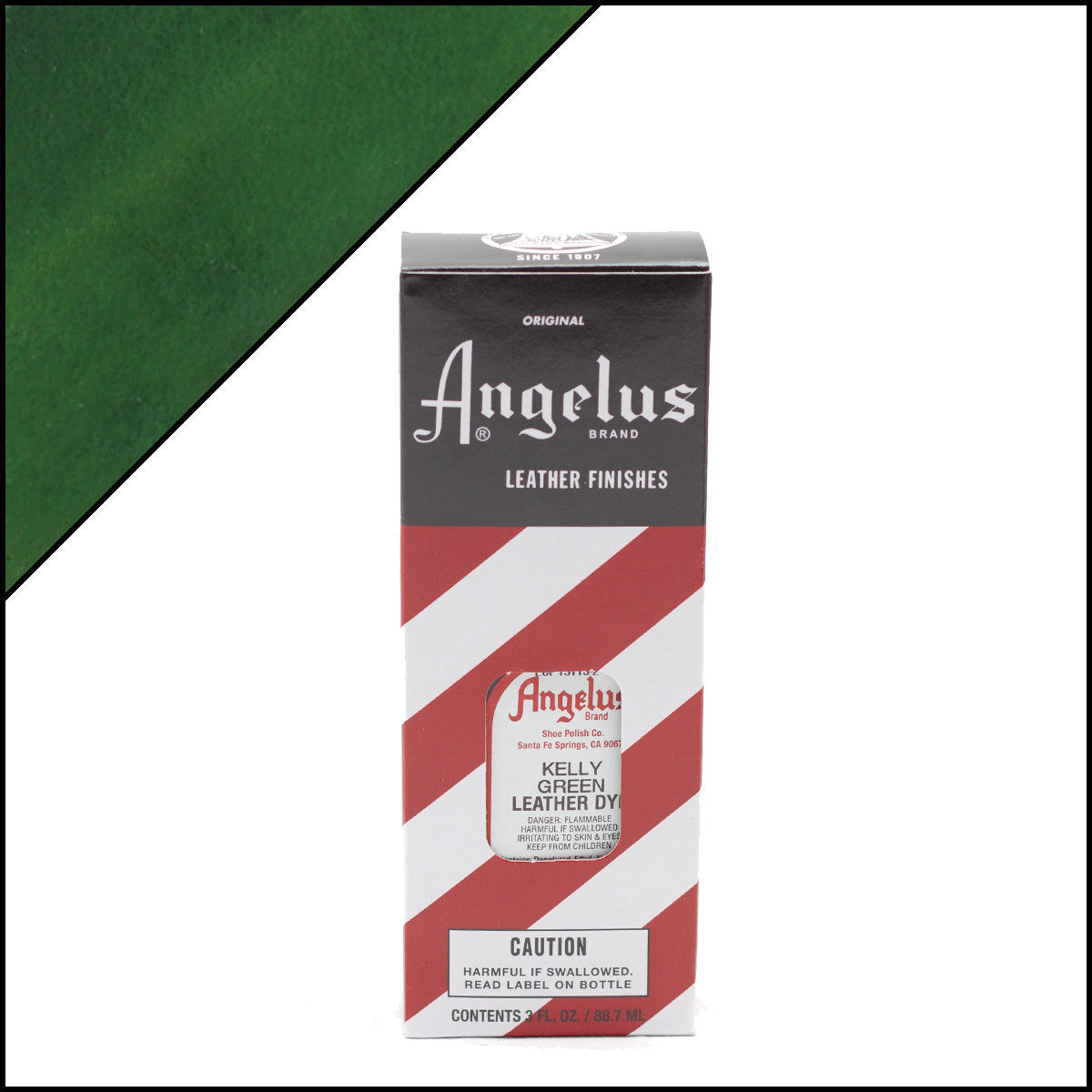 Angelus Leather Dye Kelly Green -nahkaväri, 3 oz