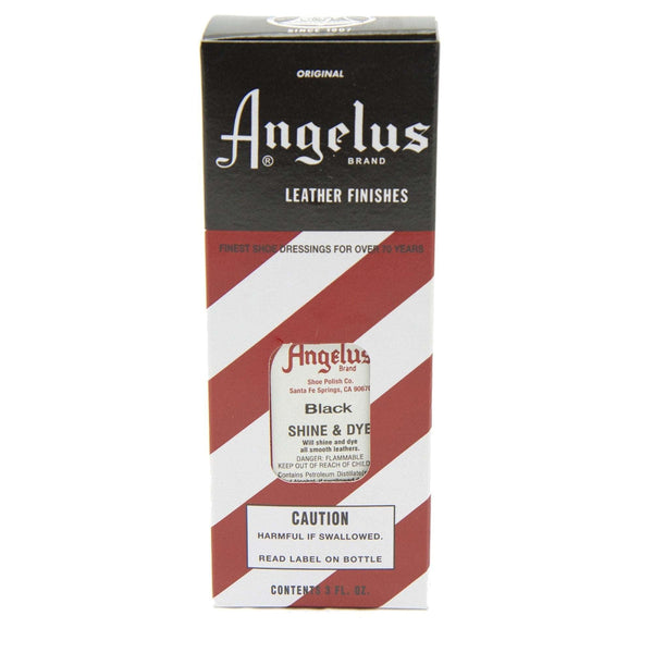 Angelus Leather Shine & Dye Black -vahamaali, 88 ml