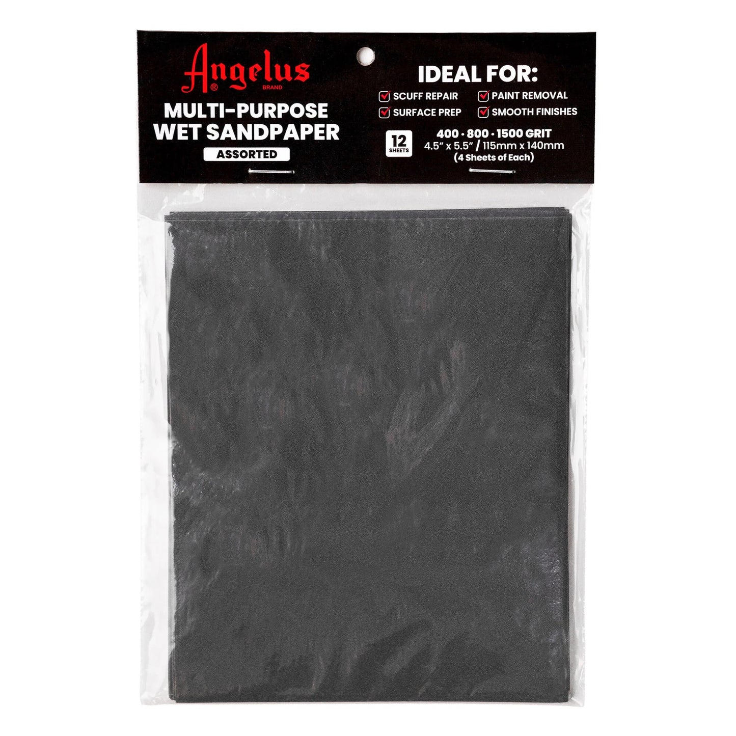 Angelus Multi-Purpose Wet Sandpaper -hiomapaperi, 12 arkkia