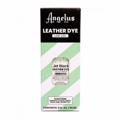 Angelus Jet Black Low VOC Leather Dye -nahkaväri, 88 ml