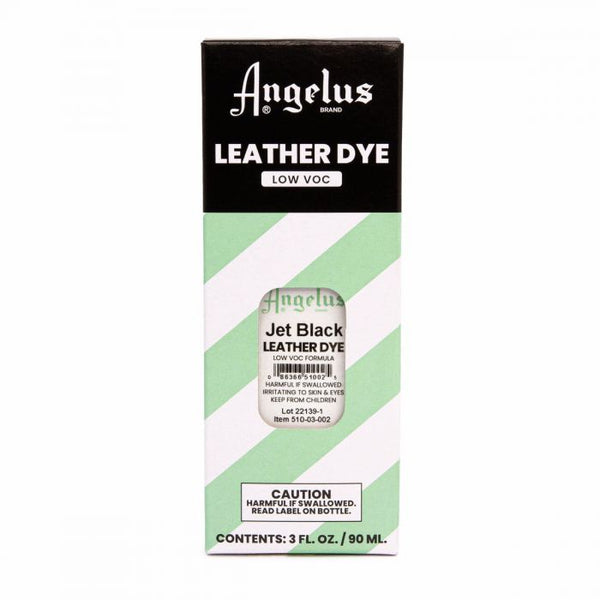Angelus Jet Black Low VOC Leather Dye -nahkaväri, 88 ml