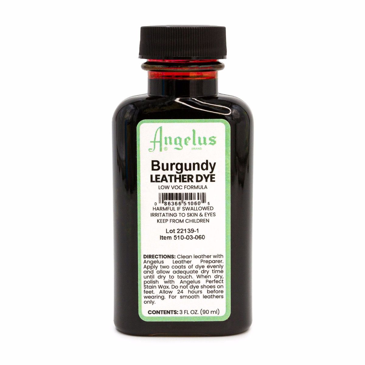Angelus Burgundy Low VOC Leather Dye -nahkaväri, 88 ml