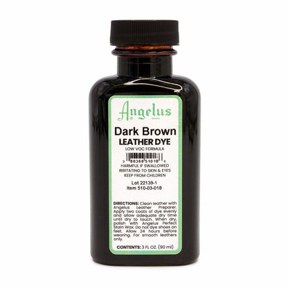 Angelus Dark Brown Low VOC Leather Dye -nahkaväri, 88 ml