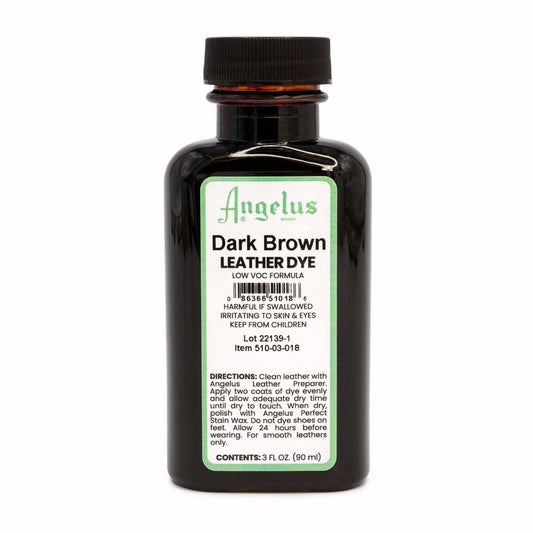 Angelus Dark Brown Low VOC Leather Dye -nahkaväri, 88 ml