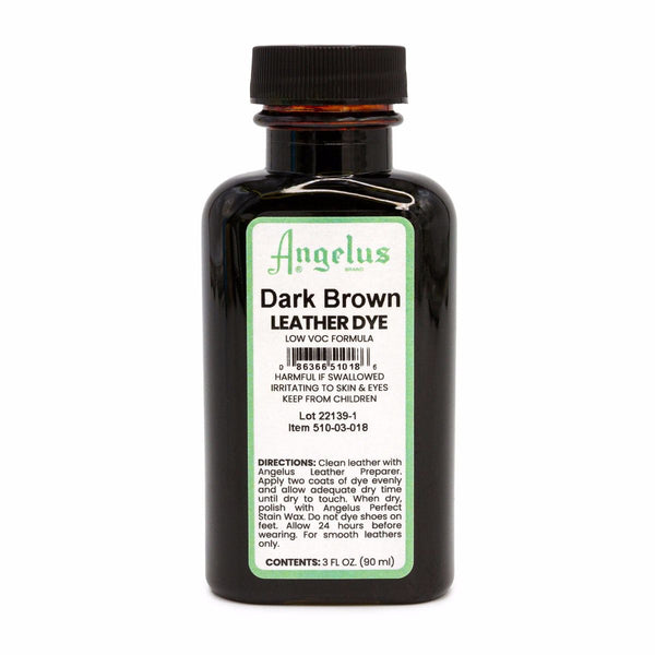 Angelus Dark Brown Low VOC Leather Dye -nahkaväri, 88 ml