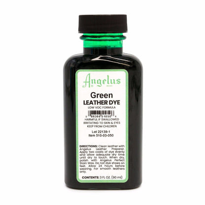 Angelus Green Low VOC Leather Dye -nahkaväri, 88 ml