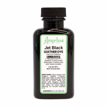 Angelus Jet Black Low VOC Leather Dye -nahkaväri, 88 ml