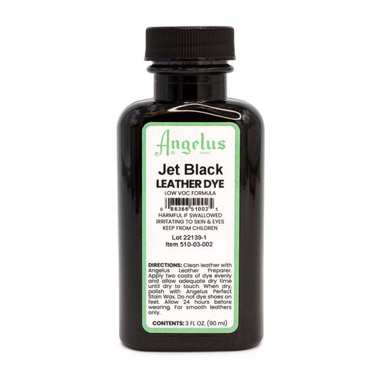 Angelus Jet Black Low VOC Leather Dye -nahkaväri, 88 ml
