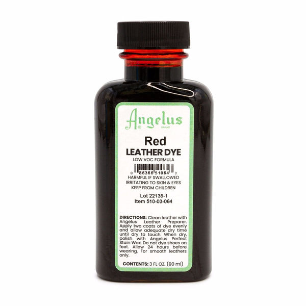 Angelus Red Low VOC Leather Dye -nahkaväri, 88 ml
