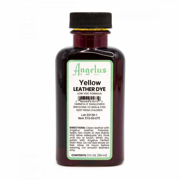 Angelus Yellow Low VOC Leather Dye -nahkaväri, 88 ml