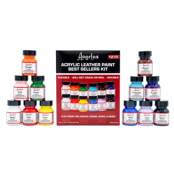 Angelus Acrylic Leather Paint Bestsellers -setti