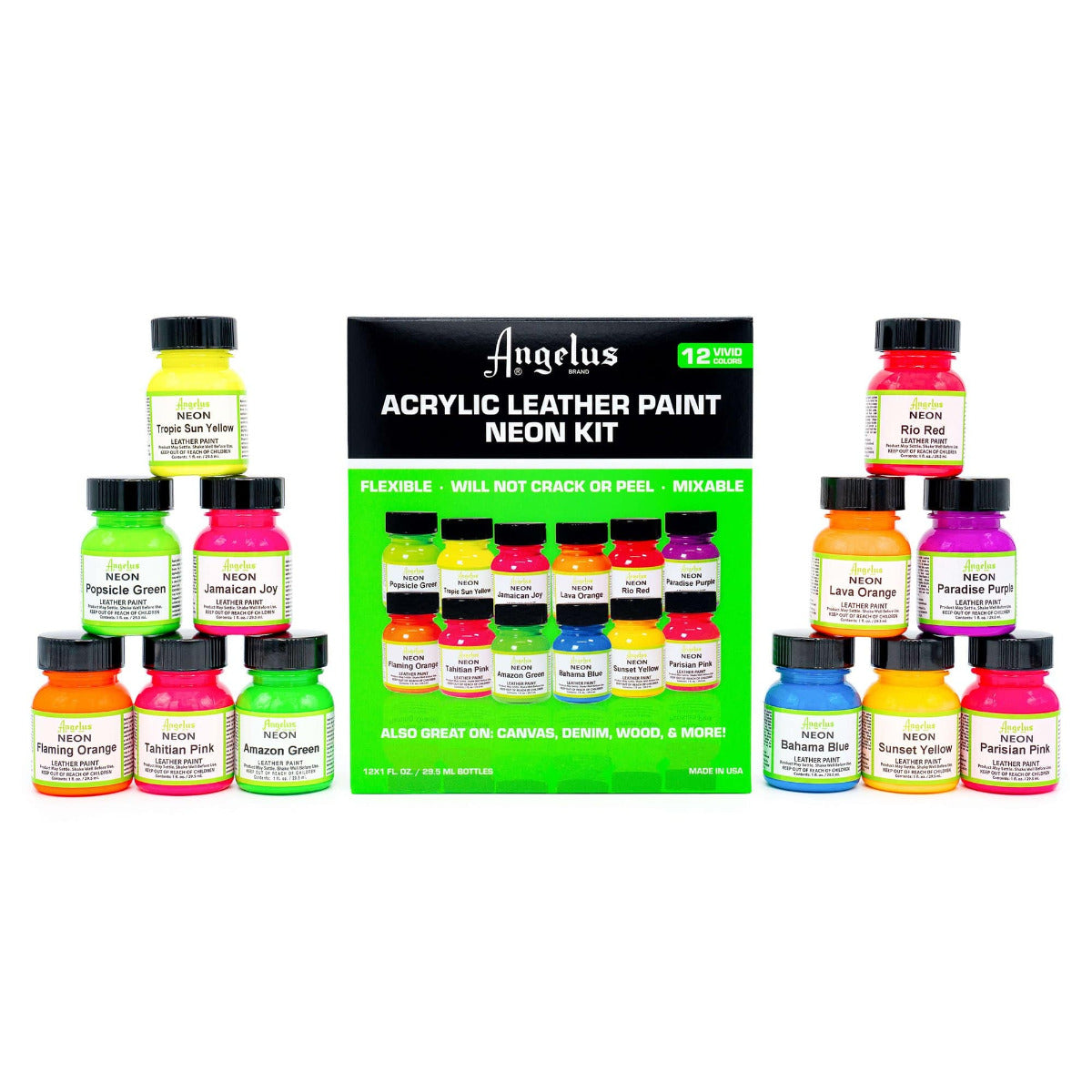 Neon Colour Kit -neonmaalisetti, 12 väriä