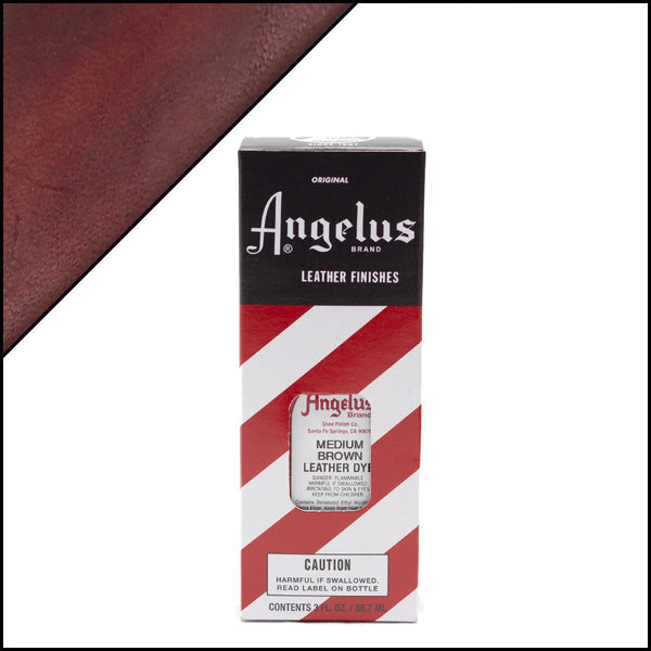 Angelus Leather Dye Medium Brown -nahkaväri, 3 oz
