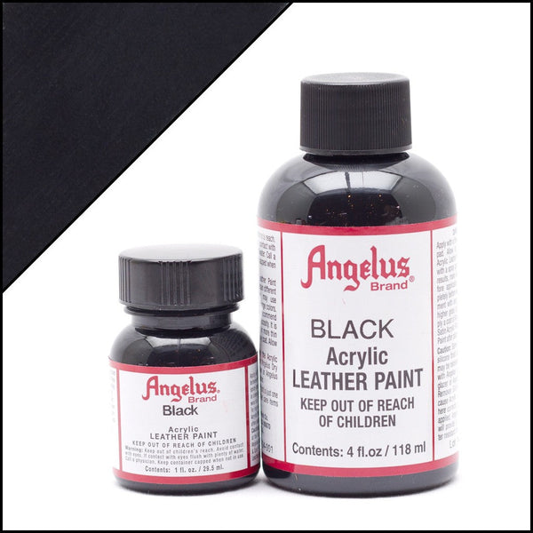 Angelus Leather Paint Black -nahkamaali