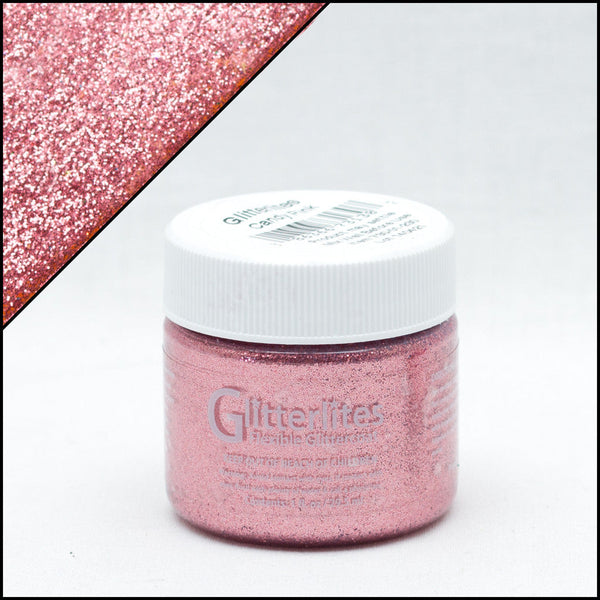 Angelus Glitterlites Candy Pink -glittermaali, 1 oz