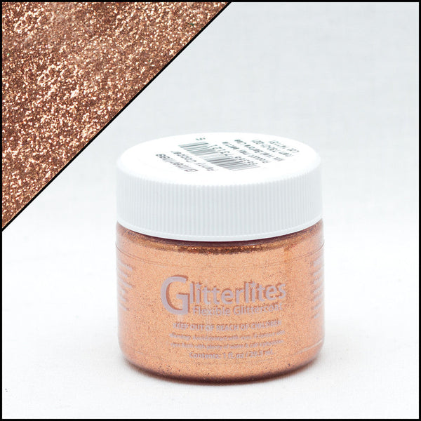 Angelus Glitterlites Penny Copper -glittermaali, 1 oz