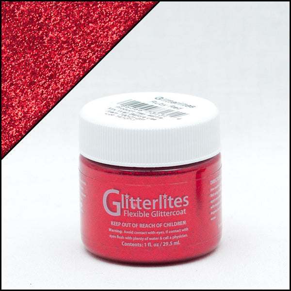 Angelus Glitterlites Ruby Red -glittermaali, 1 oz