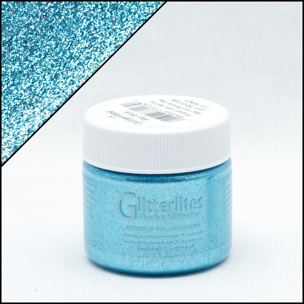 Angelus Glitterlites Sky Blue -glittermaali, 1 oz
