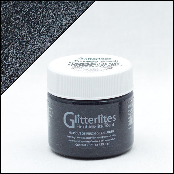 Angelus Glitterlites Tuxedo Black -glittermaali, 1 oz